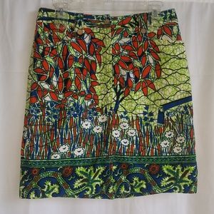 J.McLaughlin Cotton Abstract Floral Pencil Skirt 4